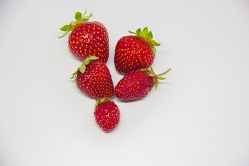 strawberries on a white background. Isolate