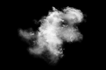 Cloud isolated on black background,Textured Smoke,Abstract black