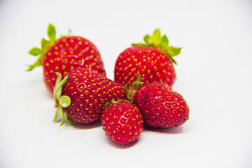 strawberries on a white background. Isolate