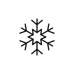 Snowflake line thin icon on white background. Vector illustration eps10.