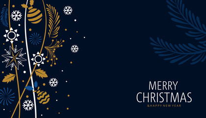 Christmas vector banner background