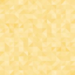 Modern yellow abstract low-poly texture. Vector 3D design template. Summer triangle seamless pattern.