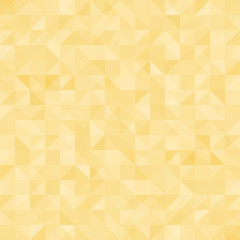 Modern yellow abstract low-poly texture. Vector 3D design template. Summer triangle seamless pattern.