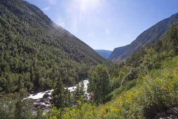 river in the mountains