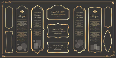 Print Beautiful decorative material with a sense of quality. Decoration. greeting card. Premium decoration. Ticket design. Antique ruled lines. High-quality box border. Design template.  - obrazy, fototapety, plakaty