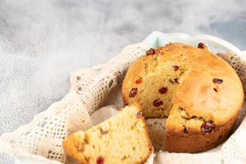Panettone is the traditional Italian dessert for Christmas or Easter cake