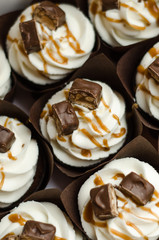 cupcake with cream and salt caramel