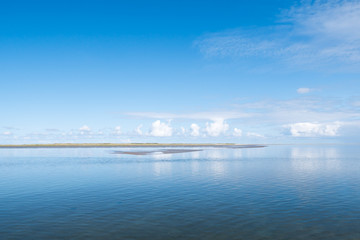 Panorama of West Frisian island Schiermonnikoog in Waddensea, Netherlands