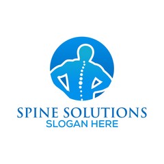 Spine logo clinic medicine chiropractic backbone health Design Vector illustration. Orthopedic Logo Design Template