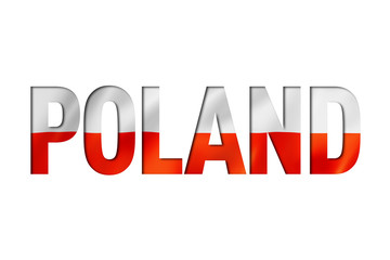 poland flag text font