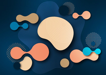 Fluid dynamic background for websites, landing page or business presentation. Abstract geometric wallpaper. Fashionable wavy shapes.