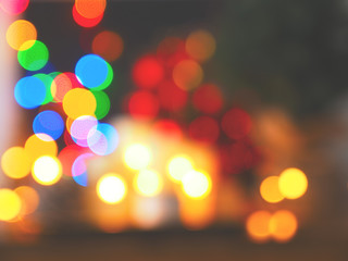 Blurred colorful Christmas lights