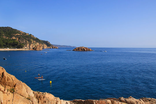 Costa Brava - The bay of the holiday destination "Tossa de Mar", Catalonia - Spain