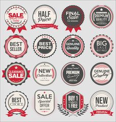 Collection of super sale and price badge and labels 