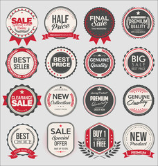 Fototapeta premium Collection of super sale and price badge and labels 