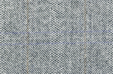 Light gray woolen fabric. Herringbone tweed, Wool Background Texture. Coat close-up. Expensive...