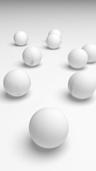 White abstract background. Lowpoly backdrop. Crumpled paper. 3D illustration