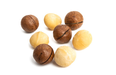 macadamia nuts isolated