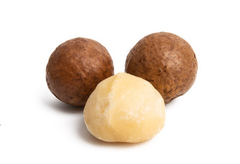 macadamia nuts isolated