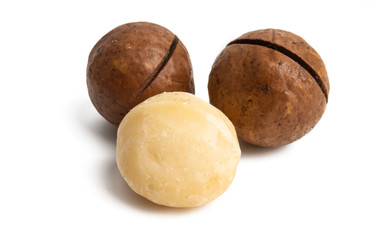 macadamia nuts isolated