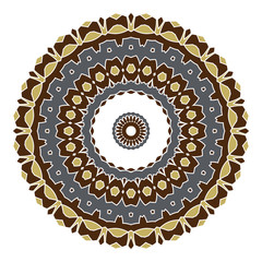 Mandala. Ethnicity round Greco Roman ornament. Ethnic style. Elements for invitation cards, brochures, covers. Oriental circular pattern. Arabic, Islamic, moroccan, asian, indian native motifs.