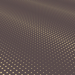 Modern vector pattern with golden stars. Geometric abstract texture. Graphic geometric background with perspective pattern