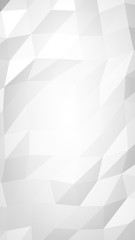 White abstract background. Lowpoly backdrop. Crumpled paper. 3D illustration