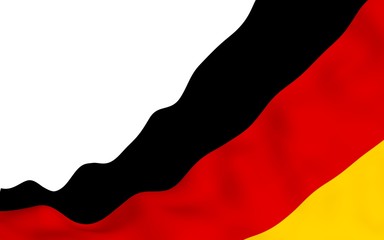 Naklejka premium Flag of Germany. Wide format 3D illustration. State symbol of the Federal Republic of Germany. 3D rendering