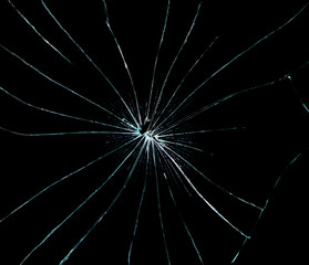 broken glass dark background