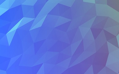 Abstract triangle geometrical blue background. Geometric origami style with gradient. 3D illustration
