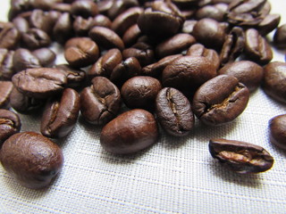 coffee beans on wooden background