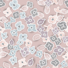 Floral seamless pattern. Vector design for paper, fabric, interior decor and cover