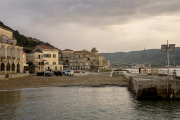  Beautiful view of the castle in Santa Maria di Castellabate. Cilento