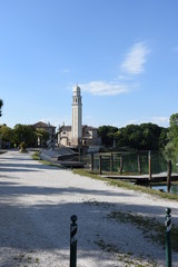 Beautiful views from river Sile, Treviso, Itally