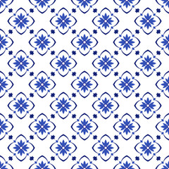 Azulejos portuguese traditional ornamental tile