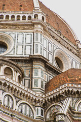 Fototapeta na wymiar details of the dome of Giotto in Florence