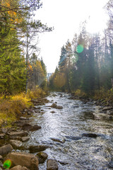 Gorge Larkin near the mountin Iremel, South Ural, Republic of Bashkortostan, Russia