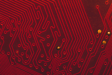 Electronic circuit board abstract background. computer motherboard close up. micro elements of computer. Intelligent technology