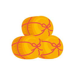 縁起物　イラスト　米俵　年賀状素材