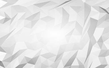 Fototapeta premium White abstract background. Lowpoly backdrop. Crumpled paper. 3D illustration