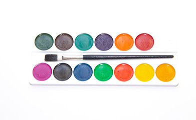 Stationery isolated on white background . Color paper. White background. Hello school. The layout of the stationery. Layout preparation for school