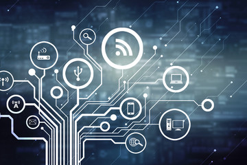 Digital Abstract technology background,2d illustration