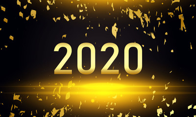Happy  new year welcome 2020 poster 