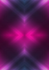 Dark abstract futuristic background. Neon lines glow. Neon lines, shapes. Multi-colored glow, blurry lights, bokeh. Empty stage background
