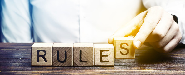 The man makes the rules. Setting clear rule and restrictions. Leadership and discipline....