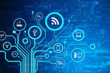 Digital Abstract technology background,2d illustration