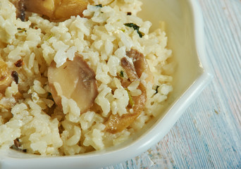 Spinach Feta mushroom   Risotto