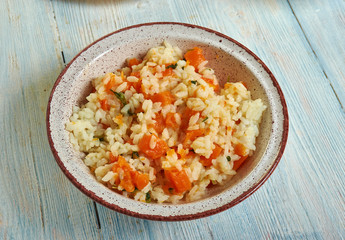 Risotto with Butternut Squash and  Kale
