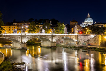 Beautiful view of Rome at night