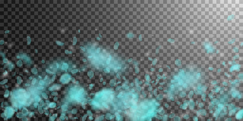 Obraz premium Turquoise flower petals falling down. Eminent roma